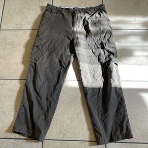 Grey cargo trousers